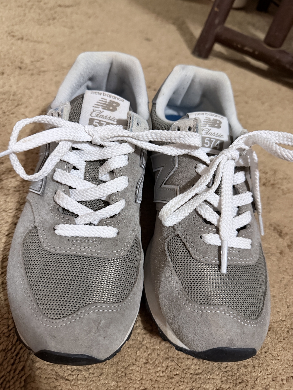 New Balance Grey Suede & Mesh Men's Sneakers